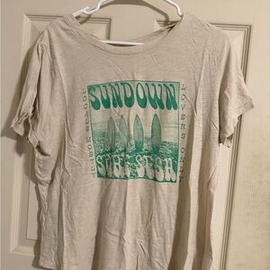 Old Navy Beige Surf Graphic Tee